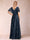A-Line/Princess Floor-Length Short Sleeves V-Neck Mother of the Bride Dresses