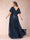 A-Line/Princess Floor-Length Short Sleeves V-Neck Plus Size Mother of the Bride Dresses