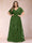 A-Line/Princess Floor-Length Short Sleeves V-Neck Plus Size Mother of the Bride Dresses
