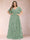 A-Line/Princess Floor-Length Short Sleeves V-Neck Plus Size Mother of the Bride Dresses