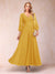 A-Line/Princess Ankle-Length 3/4 Sleeves V-Neck Mother of the Bride Dresses