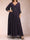 A-Line/Princess Ankle-Length 3/4 Sleeves V-Neck Plus Size Mother of the Bride Dresses