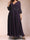 A-Line/Princess Ankle-Length 3/4 Sleeves V-Neck Plus Size Mother of the Bride Dresses