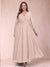 A-Line/Princess Ankle-Length 3/4 Sleeves V-Neck Plus Size Mother of the Bride Dresses
