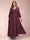 A-Line/Princess Ankle-Length 3/4 Sleeves V-Neck Plus Size Mother of the Bride Dresses