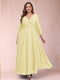 A-Line/Princess Ankle-Length 3/4 Sleeves V-Neck Plus Size Mother of the Bride Dresses