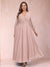 A-Line/Princess Ankle-Length 3/4 Sleeves V-Neck Plus Size Mother of the Bride Dresses