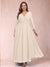 A-Line/Princess Ankle-Length 3/4 Sleeves V-Neck Plus Size Mother of the Bride Dresses
