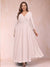 A-Line/Princess Ankle-Length 3/4 Sleeves V-Neck Plus Size Mother of the Bride Dresses