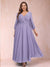 A-Line/Princess Ankle-Length 3/4 Sleeves V-Neck Plus Size Mother of the Bride Dresses