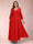 A-Line/Princess Ankle-Length 3/4 Sleeves V-Neck Plus Size Mother of the Bride Dresses