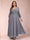 A-Line/Princess Ankle-Length 3/4 Sleeves V-Neck Plus Size Mother of the Bride Dresses