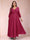 A-Line/Princess Ankle-Length 3/4 Sleeves V-Neck Plus Size Mother of the Bride Dresses