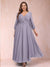 A-Line/Princess Ankle-Length 3/4 Sleeves V-Neck Plus Size Mother of the Bride Dresses