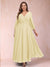 A-Line/Princess Ankle-Length 3/4 Sleeves V-Neck Plus Size Mother of the Bride Dresses