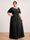 A-Line/Princess Floor-Length Short Sleeves V-Neck Plus Size Mother of the Bride Dresses