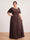 A-Line/Princess Floor-Length Short Sleeves V-Neck Plus Size Mother of the Bride Dresses