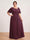 A-Line/Princess Floor-Length Short Sleeves V-Neck Plus Size Mother of the Bride Dresses