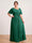 A-Line/Princess Floor-Length Short Sleeves V-Neck Plus Size Mother of the Bride Dresses