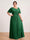 A-Line/Princess Floor-Length Short Sleeves V-Neck Plus Size Mother of the Bride Dresses