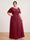 A-Line/Princess Floor-Length Short Sleeves V-Neck Plus Size Mother of the Bride Dresses