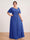 A-Line/Princess Floor-Length Short Sleeves V-Neck Plus Size Mother of the Bride Dresses