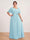 A-Line/Princess Floor-Length Short Sleeves V-Neck Plus Size Mother of the Bride Dresses