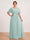 A-Line/Princess Floor-Length Short Sleeves V-Neck Plus Size Mother of the Bride Dresses