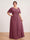A-Line/Princess Floor-Length Short Sleeves V-Neck Plus Size Mother of the Bride Dresses
