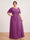 A-Line/Princess Floor-Length Short Sleeves V-Neck Plus Size Mother of the Bride Dresses