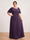 A-Line/Princess Floor-Length Short Sleeves V-Neck Plus Size Mother of the Bride Dresses