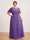 A-Line/Princess Floor-Length Short Sleeves V-Neck Plus Size Mother of the Bride Dresses