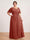 A-Line/Princess Floor-Length Short Sleeves V-Neck Plus Size Mother of the Bride Dresses