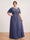 A-Line/Princess Floor-Length Short Sleeves V-Neck Plus Size Mother of the Bride Dresses