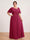 A-Line/Princess Floor-Length Short Sleeves V-Neck Plus Size Mother of the Bride Dresses