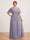A-Line/Princess Floor-Length Short Sleeves V-Neck Plus Size Mother of the Bride Dresses