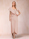 Sheath/Column V-Neck Asymmetrical Chiffon Mother of the Bride Dresses With Beading Sequins