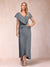 Sheath/Column V-Neck Asymmetrical Chiffon Mother of the Bride Dresses With Beading Sequins
