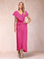 Sheath/Column V-Neck Asymmetrical Chiffon Mother of the Bride Dresses With Beading Sequins