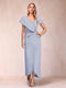 Sheath/Column V-Neck Asymmetrical Chiffon Mother of the Bride Dresses With Beading Sequins