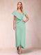 Sheath/Column V-Neck Asymmetrical Chiffon Mother of the Bride Dresses With Beading Sequins