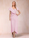 Sheath/Column V-Neck Asymmetrical Chiffon Mother of the Bride Dresses With Beading Sequins