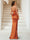Trumpet/Mermaid Halter Sleeveless Evening Dresses With Split Side