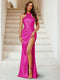 Trumpet/Mermaid Halter Sleeveless Evening Dresses With Split Side