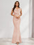 Trumpet/Mermaid V-Neck Sleeveless Evening Dresses With Sash