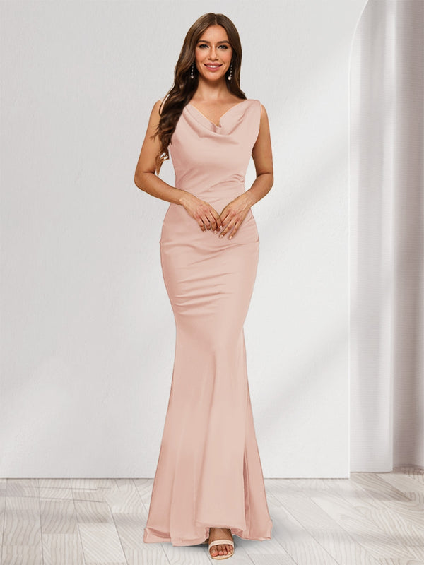 Trumpet/Mermaid V-Neck Sleeveless Evening Dresses With Sash