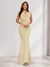 Trumpet/Mermaid V-Neck Sleeveless Evening Dresses With Sash