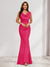 Trumpet/Mermaid V-Neck Sleeveless Evening Dresses With Sash