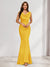 Trumpet/Mermaid V-Neck Sleeveless Evening Dresses With Sash