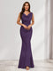 Trumpet/Mermaid V-Neck Sleeveless Evening Dresses With Sash